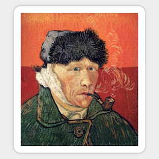 Self-Portrait with Bandaged Ear and Pipe Sticker